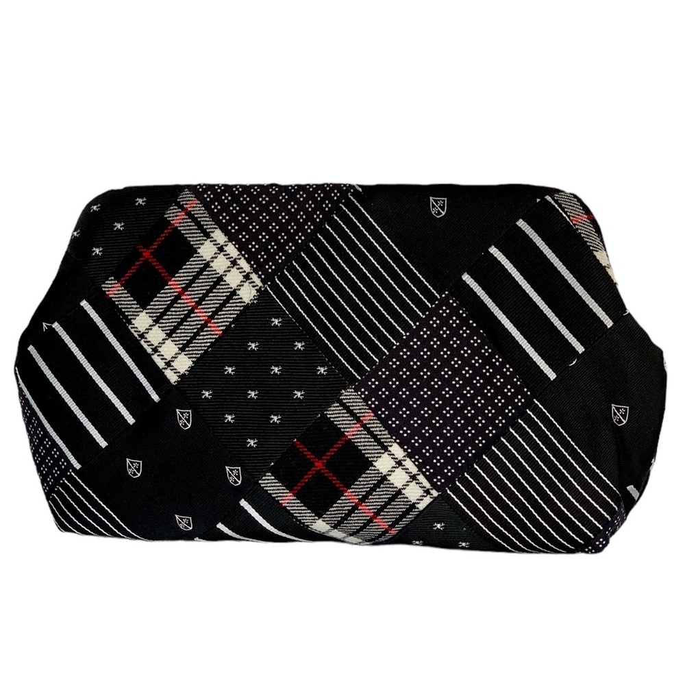J. Crew Silk & Wool Patchwork Tie Clutch Bag NWT - Picture 9 of 9